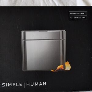 simplehuman Stainless Steel Compost Caddy - Silver